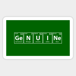 Genuine (Ge-N-U-I-Ne) Periodic Elements Spelling Sticker